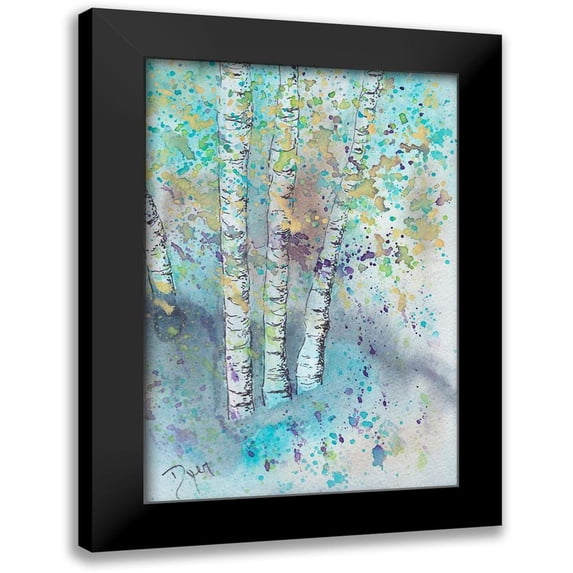Dyer, Beverly 11x14 Black Modern Framed Museum Art Print Titled - Blue Forrest