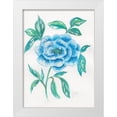 thumbnail image 1 of Dyer, Beverly 11x14 White Modern Wood Framed Museum Art Print Titled -  Floral Blue 1, 1 of 4