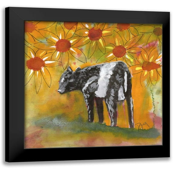 Dyer, Beverly 15x15 Black Modern Framed Museum Art Print Titled - Farm Animal