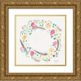 thumbnail image 1 of Dyer, Beverly 15x15 Gold Ornate Wood Framed with Double Matting Museum Art Print Titled - Wildflower Wreath 1, 1 of 4