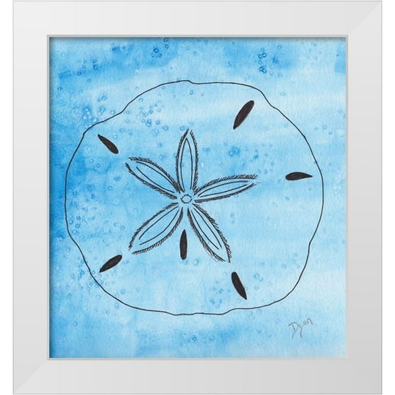 Dyer, Beverly 15x16 White Modern Wood Framed Museum Art Print Titled - Coastal Sand Dollar