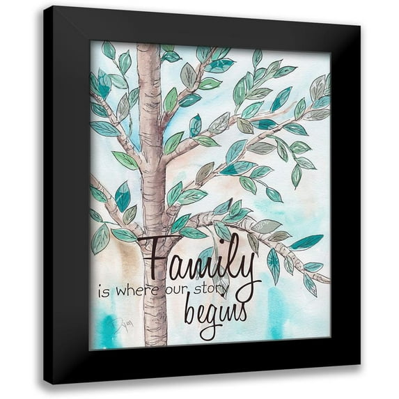 Dyer, Beverly 15x18 Black Modern Framed Museum Art Print Titled - Family Tree 2