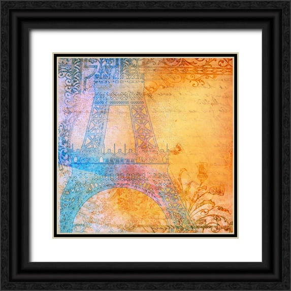 Dyer, Beverly 20x20 Black Ornate Wood Framed with Double Matting Museum Art Print Titled - Romantic Paris