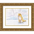 thumbnail image 1 of Dyer, Beverly 24x19 Gold Ornate Wood Framed with Double Matting Museum Art Print Titled - Golden Fox Winter, 1 of 4