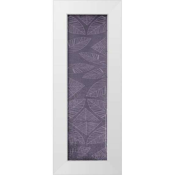 Dyer, Beverly 9x24 White Modern Wood Framed Museum Art Print Titled - Vibrant Purple Leaf Panel 2