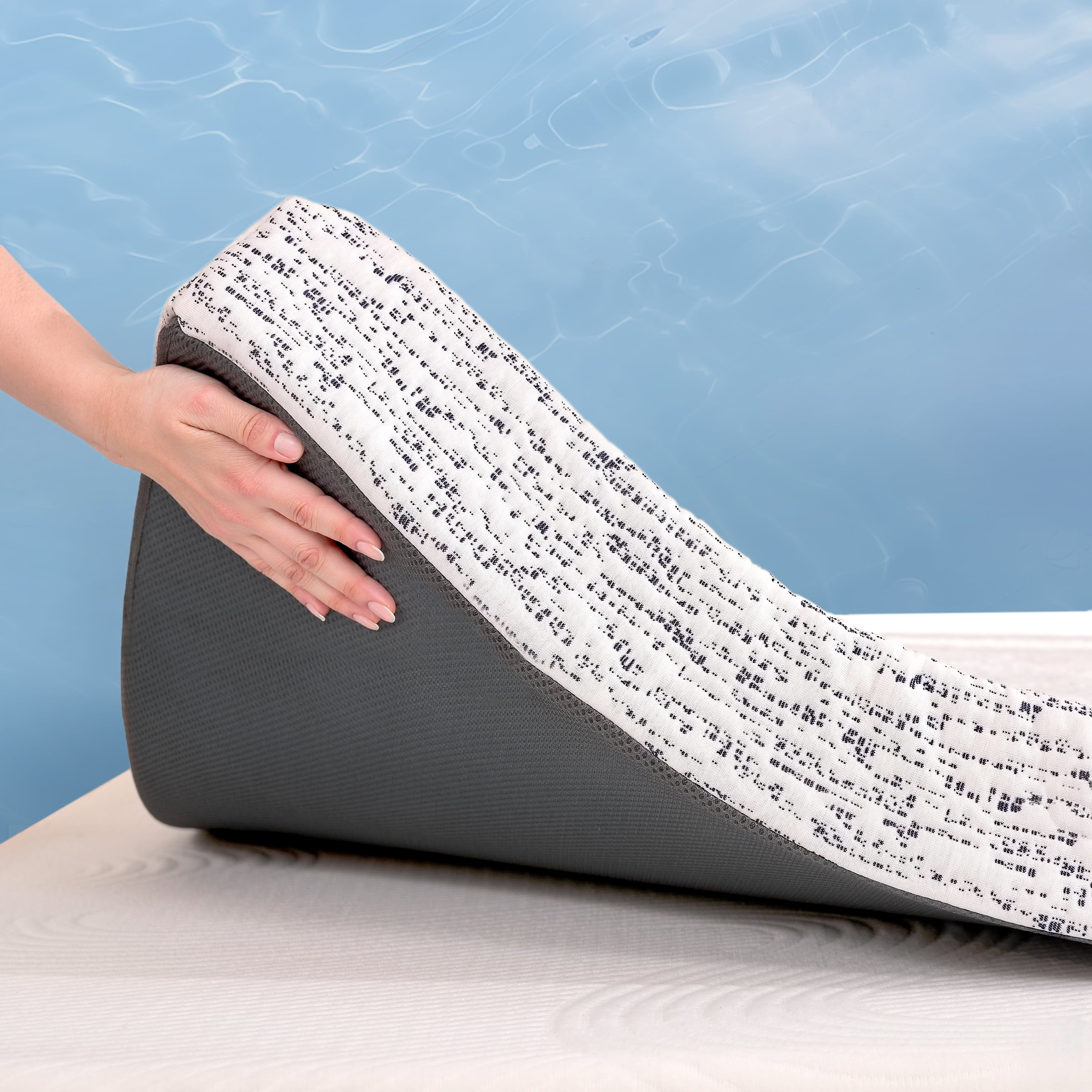 Dyfun Full 3 Inch Gel Memory Foam Mattress Topper, Medium Firm Support with Cooling Non-Slip Cover