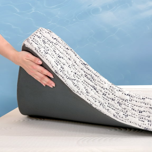 Dyfun Queen 4 Inch Gel Memory Foam Mattress Topper, Medium Firm Support with Cooling Non-Slip Cover