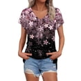 thumbnail image 1 of Dyfzdhu 250th Anniversary Usa Shirt T Shirts For Women Fashion Daily Casual V Neck Short Sleeve Tops Loose, 1 of 7