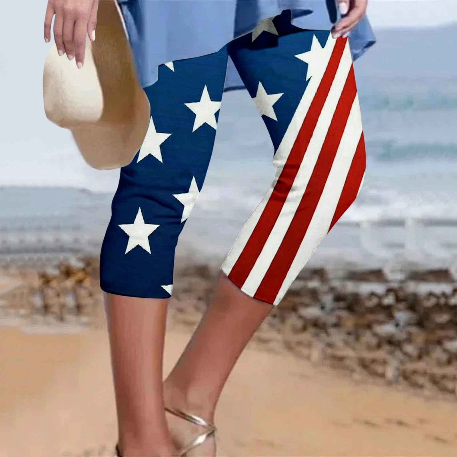 4th of july capris leggings