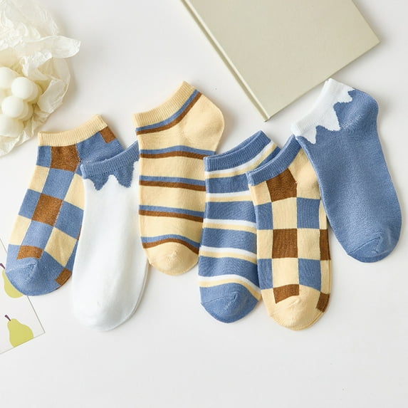 Dyfzdhu 5 Pairs No Show Socks For Women Men Girls Print Colorful Pattern Novelty Cute Unisex Socks