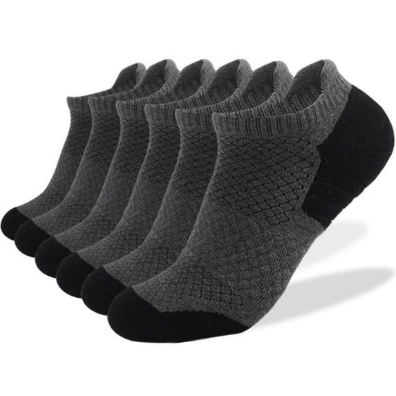 Dyfzdhu 6 Pairs Cotton Socks For Men Breatahble Thickened Low Cut Socks Outdoor Sports Running Hiking Short Tube Ankle Socks