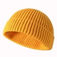 thumbnail image 1 of Dyfzdhu Acrylic Winter Women Knit Knitted Hat Cap Men Warm for Baseball Caps Yellow, 1 of 3