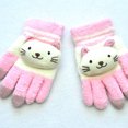 thumbnail image 1 of Dyfzdhu Adult Winter Warm Knitted wapiti Animails Thickening Screen Cute Gloves Pink, 1 of 3