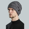 thumbnail image 1 of Dyfzdhu Autumn Winter Hat Knitted Flanged Mixed Color Hanging Wool Gray, 1 of 5