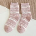 thumbnail image 1 of Dyfzdhu Autumn Winter Socks For Women Casual Stripe Thickened Mid Tube Socks Thermal Crew Socks, 1 of 3