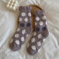 thumbnail image 1 of Dyfzdhu Autumn Winter Socks For Women Cute Dots Print Mid Tube Socks Comfy Coral Thickened Thermal Crew Socks, 1 of 3