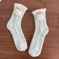 thumbnail image 1 of Dyfzdhu Autumn Winter Socks For Women Solid Color Coral Mid Tube Socks Thickened Thermal Crew Socks, 1 of 3