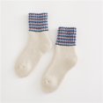 thumbnail image 1 of Dyfzdhu Autumn Winter Warm Striped Home Wool Socks For Women Solid Color Thickened Crew Socks, 1 of 3
