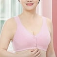 thumbnail image 1 of Dyfzdhu Bras for Women Soft Cotton Front Buckle Seniors Underwear Wire-Free Wide Strap Vest Plus Size Bra, 1 of 4