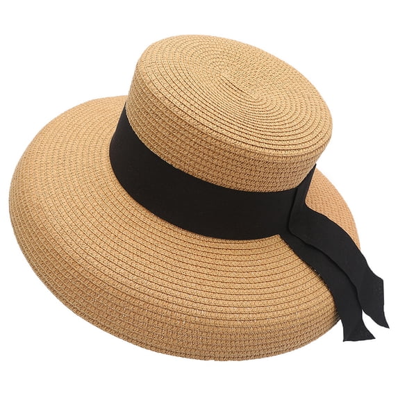 Dyfzdhu Bucket Hat Women Summer Fashion Sunscreen Beach Casual Straw Sun Hat Outdoor Riding