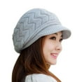 thumbnail image 1 of Dyfzdhu Cap Women Knitted Skullies Fashion Winter Hats Rabbit Hat Baseball Caps Gray, 1 of 1