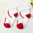 thumbnail image 1 of Dyfzdhu Children Socks Fashion Trend New Pattern Football Baseball Football Pattern Summer Thin Comfortable Cute Socks, 1 of 4