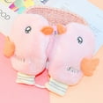 thumbnail image 1 of Dyfzdhu Children Winter Outdoor Cycling Gloves Warm Cartoon Soft Cute Duckling Gloves Neck Mittens Pink, 1 of 2
