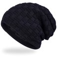 thumbnail image 1 of Dyfzdhu Couple Solid Color Knitted Hat Plush Thickened Ear Protection Warm Black, 1 of 2