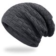 thumbnail image 1 of Dyfzdhu Couple Solid Color Knitted Hat Plush Thickened Ear Protection Warm Gray, 1 of 2