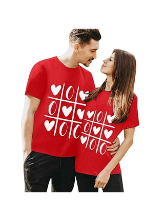 RQYYD Matching Outfits for Couples Gifts for Him and Her Pizza and Slice  Couple Shirts Short Sleeve Crewneck Valentine's Day Tees Shirt 