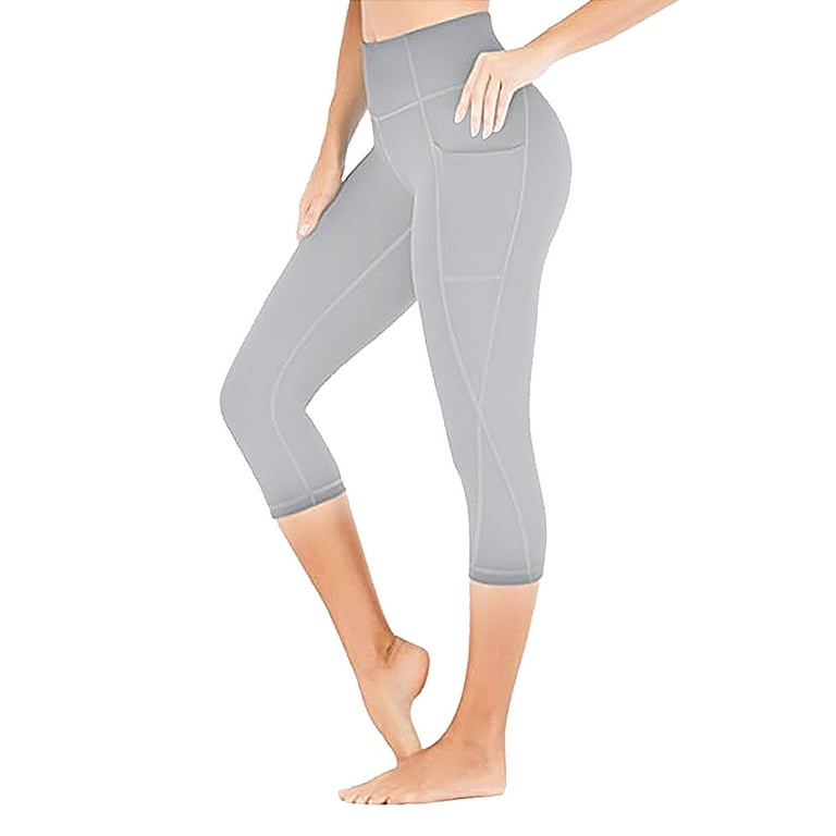 IUGA High Waisted Yoga Pants For Women With Pockets Capri Leggings