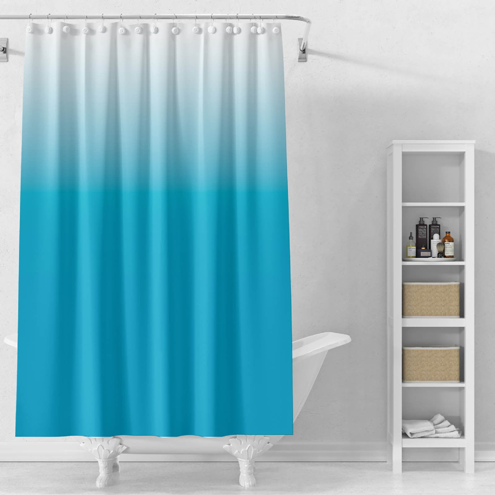 Dyfzdhu Fabric Shower Curtain Grey Gradual Water Shower Curtain For Bathroom Decor Accessories