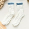 thumbnail image 1 of Dyfzdhu Fashion Keep Warm Women Fashion Patchwork Ladies Patchwork Thick Socks, 1 of 2
