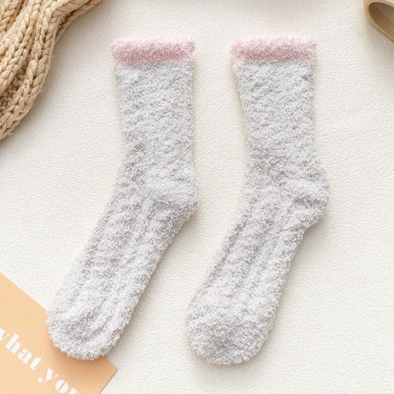 Dyfzdhu Fashion Keep Warm Women Fashion Patchwork Ladies Patchwork Thick Socks