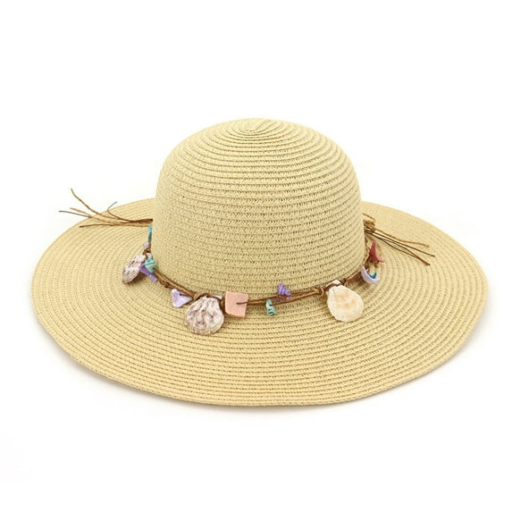 Dyfzdhu Fashion Lady Foldable Casual Cap Wide Sun Straw Beach Hat For Women