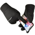 thumbnail image 1 of Dyfzdhu Fashion Men Driving Keep Warm Point Finger Windproof Winter Sprot Screen Gloves Black, 1 of 5