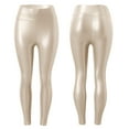 thumbnail image 1 of Dyfzdhu Faux Leather Leggings for Women Tummy Control Stretch High Waist Slim Pleather Pants Plus Size Beige, 1 of 6