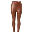 thumbnail image 1 of Dyfzdhu Faux Leather Leggings for Women Tummy Control Stretch High Waist Slim Pleather Pants Plus Size Bronze, 1 of 6