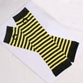 thumbnail image 1 of Dyfzdhu Fingerless Gloves for Women Trendy Striped Fall Winter Long Arm Warmer Yellow, 1 of 3