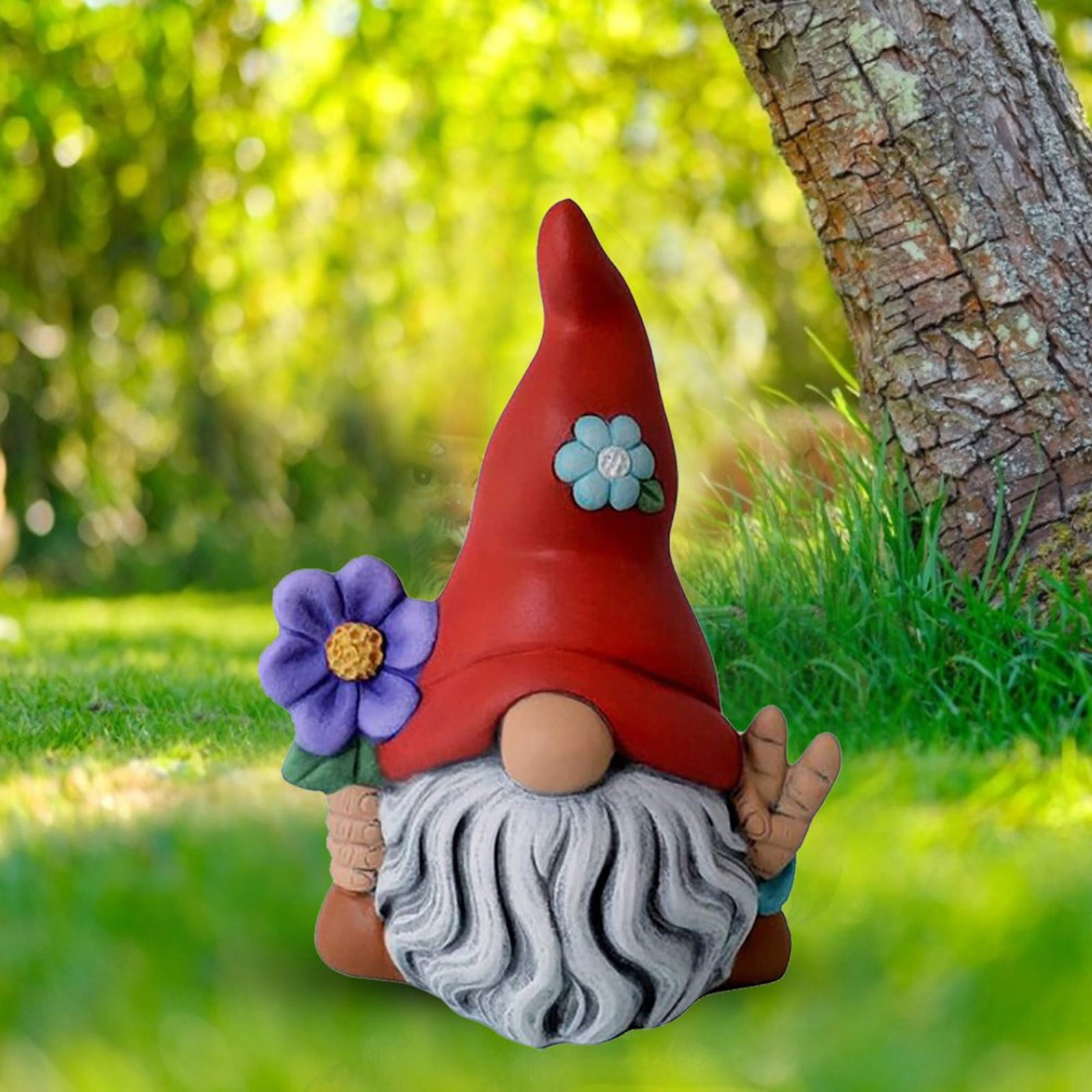 Dyfzdhu Garden Gnome Resin Statue Funny Outdoor Decor For Patio Yard