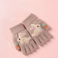 thumbnail image 1 of Dyfzdhu Half Finger Gloves Ladys Fall Winter Thickened Warm Cold Proof Knitted Fingerless Gloves, 1 of 3