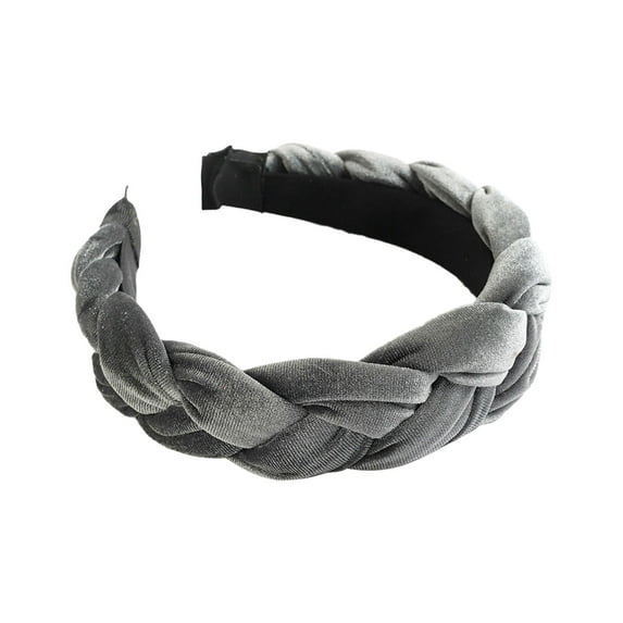 Dyfzdhu Headwear For Women Fashion Braided Hair Band Velvet Braided Headband Wide Vintage Padded Headband For And