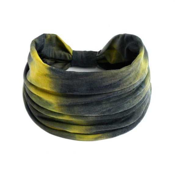 Dyfzdhu Headwear For Women Fashion Casual Tie Dye Rainbow Color Widening Yoga Hairband Sports Elastic Sweat Absorbing Headband