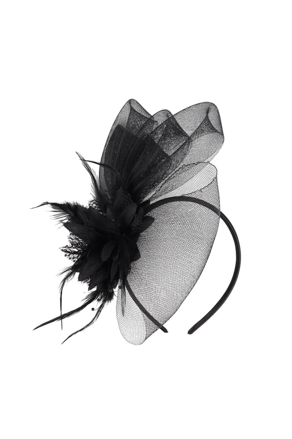 Headwear For Women Fashion Elegant Hat Strap Flower Mesh Party Hat Hair Clip Headband Accessory