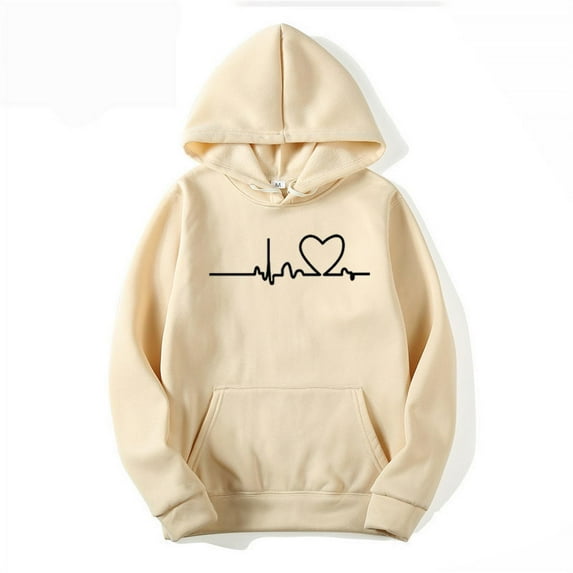 Dyfzdhu Hoodies Casual Printed Long-sleeved Hooded Sweater Hoodies For Women