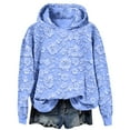 thumbnail image 1 of Dyfzdhu Hoodies Floral Lace Hoodie Elegant Pullover Sweatshirt Soft Fleece Oversized Fall Winter Athleisure Streetwear Hoodies For Women, 1 of 3