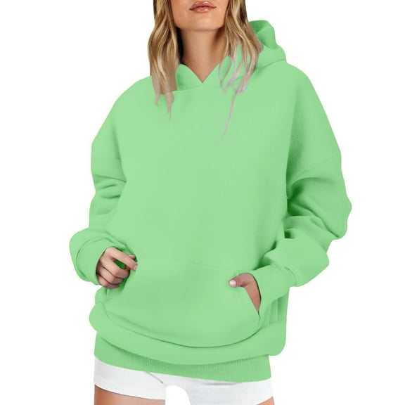 Dyfzdhu Hoodies Oversized Sweatshirts Fleece Long Sleeve Shirts Pullover Fall Clothes With Pocket Hoodies For Women