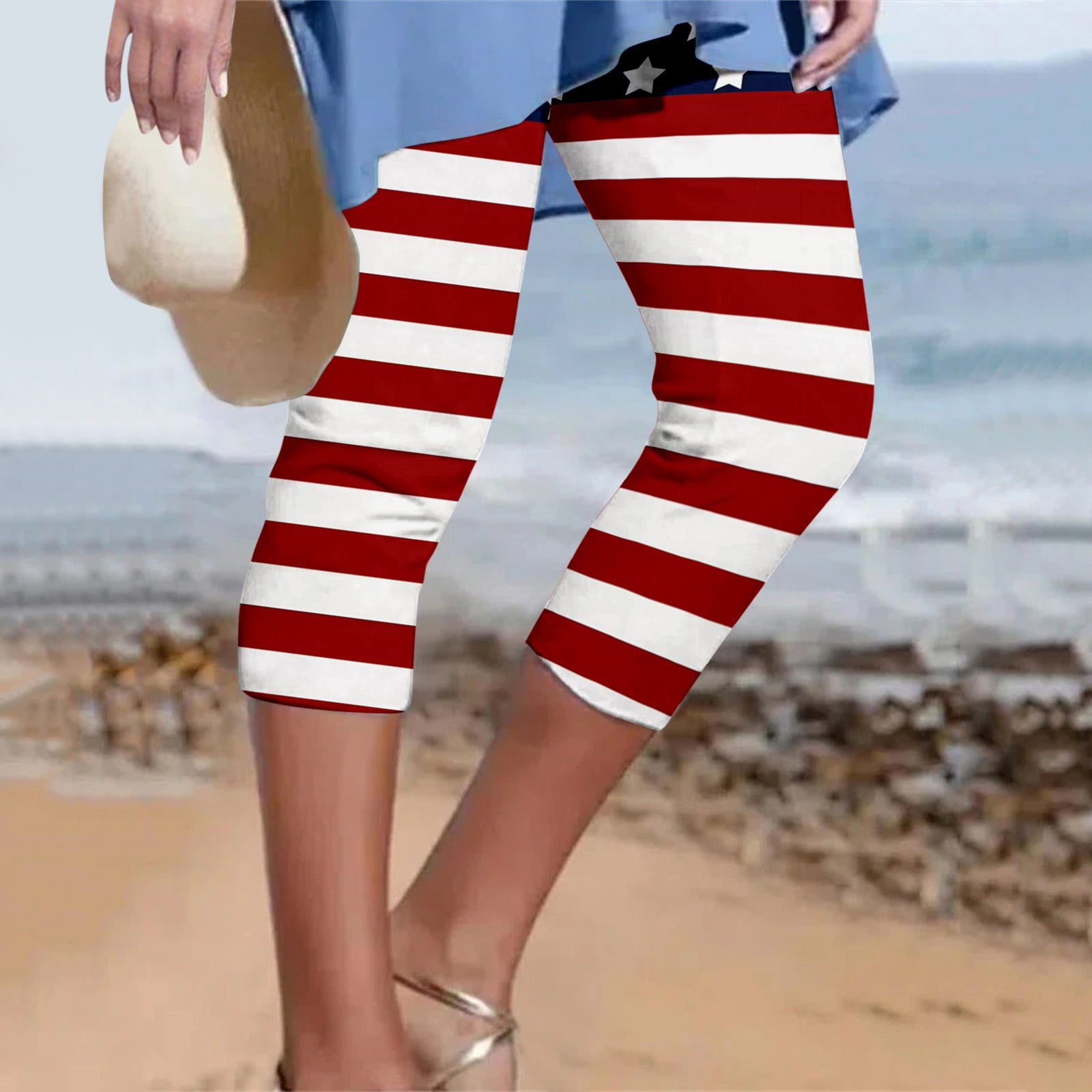 4th of july capris leggings