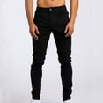 thumbnail image 1 of Dyfzdhu Jeans for Men Skinny Stretch Ripped Tapered Leg Jeans Light Blue Black, 1 of 4