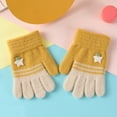 thumbnail image 1 of Dyfzdhu Kid Winter Gloves Children Stretchy Warm Gloves Boys Or Girls Knit Gloves Yellow, 1 of 9
